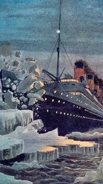 ai character: Titanic 1912 background