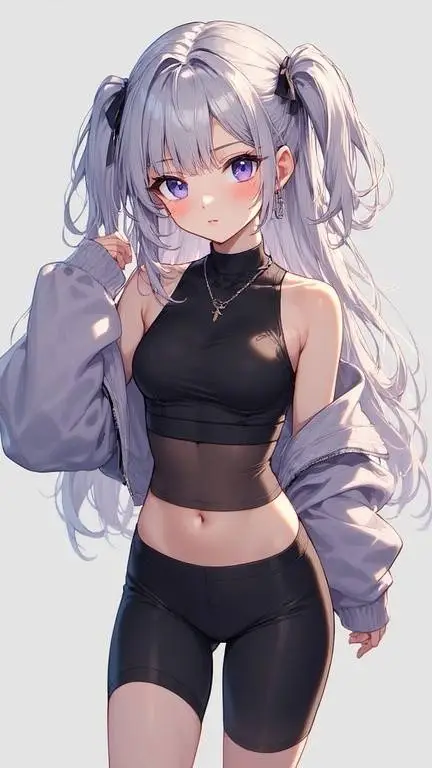 ai character: Lyria Silver background