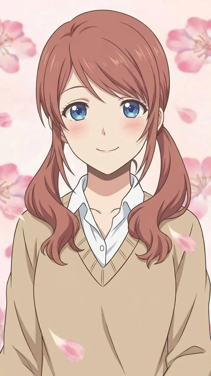 ai character: Momo Kashiwabara  background