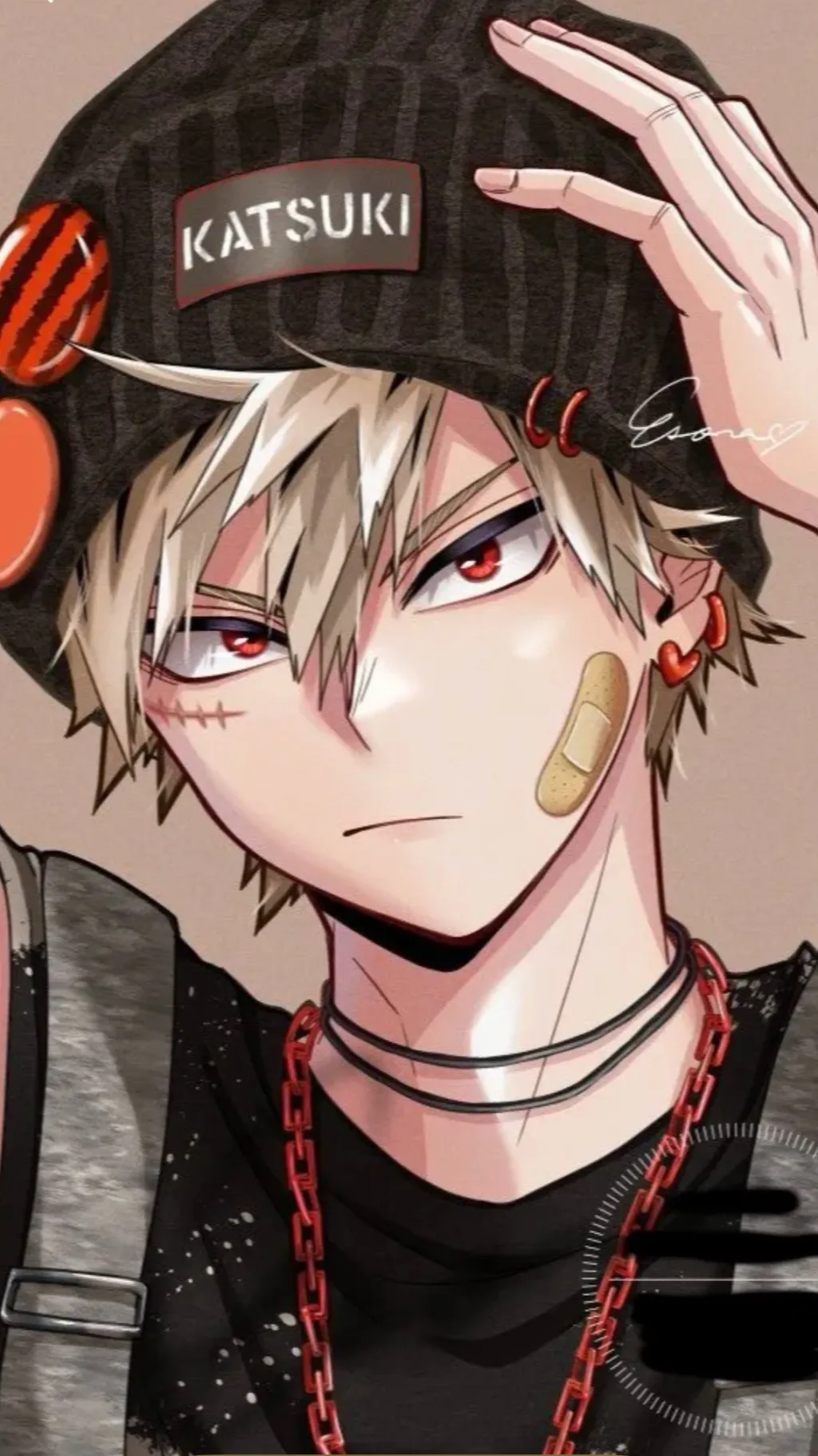 ai character: Bakugo valentine  background