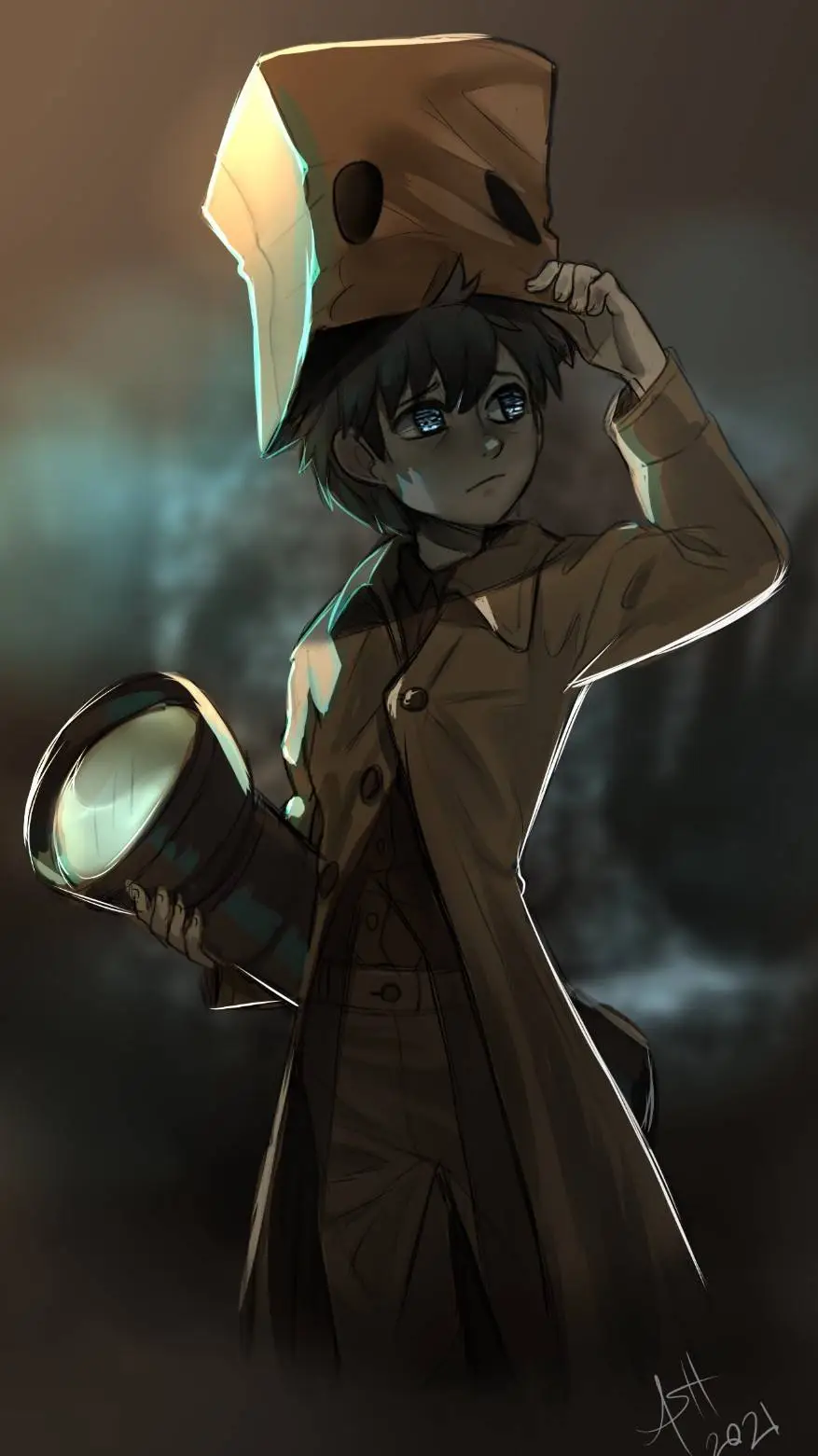 ai character: mono background