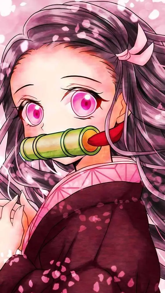 ai character: tanjiro e nezuko  background