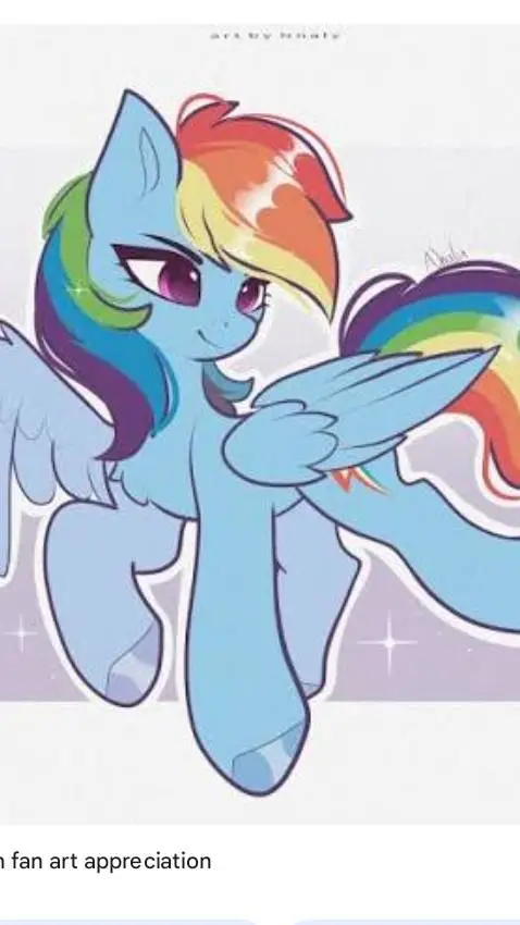 ai character: rainbow dash  background