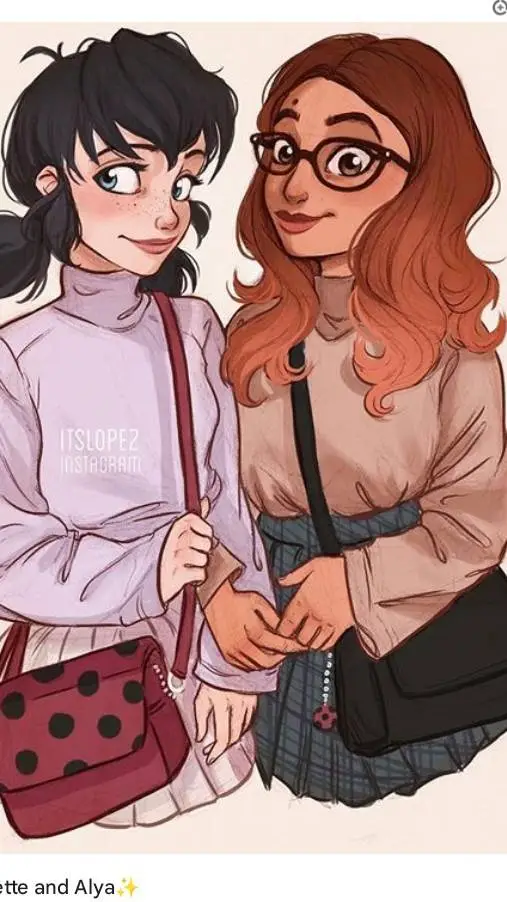 ai character: alya and Marinette background