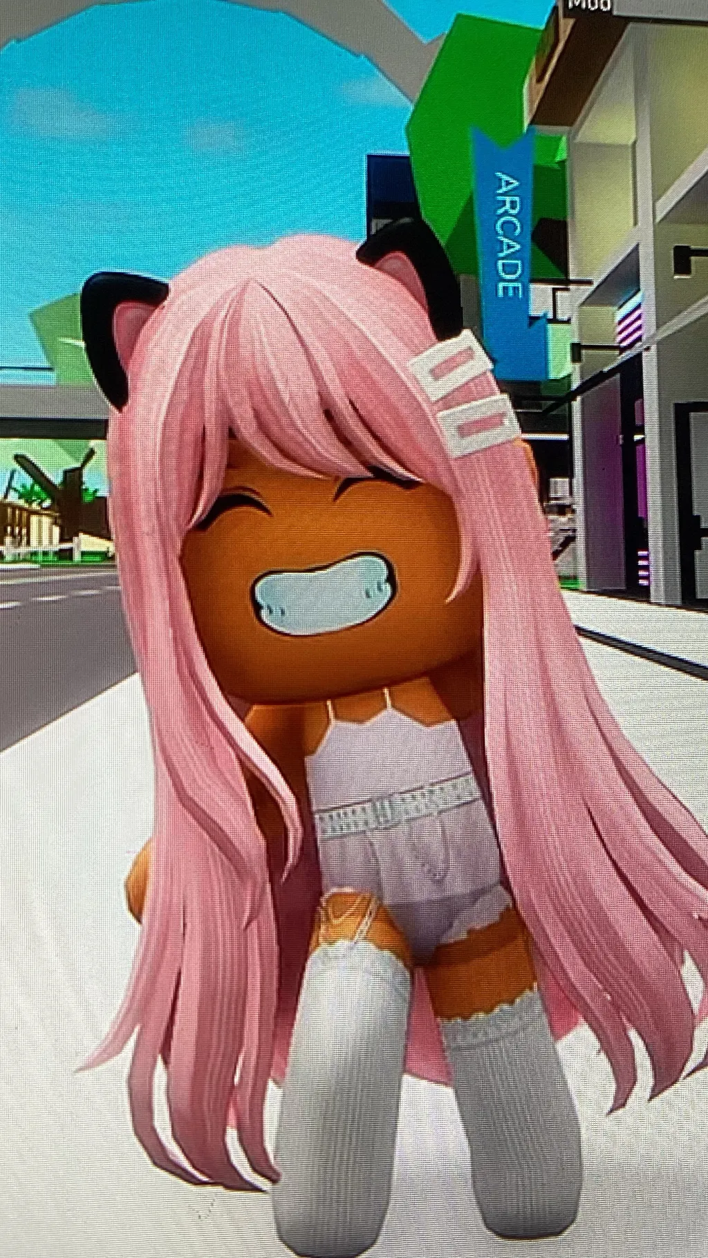 ai character: Pinky ￼ background