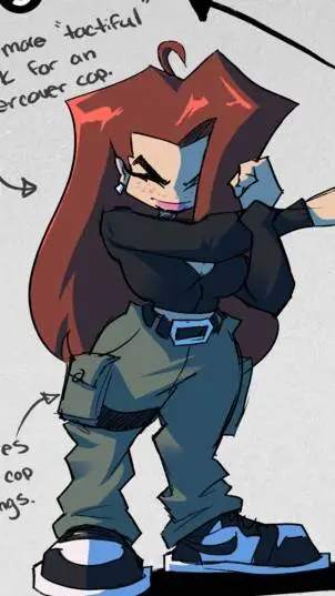 ai character: Lucy 🚓 background