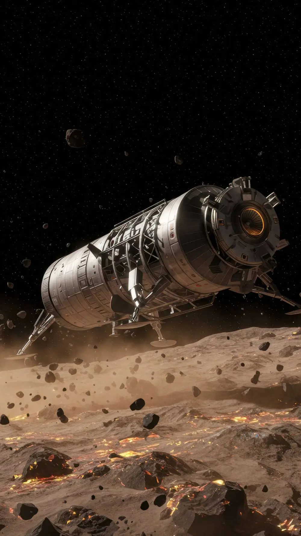 ai character: estación espacial background