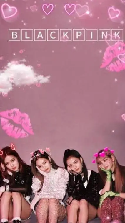 ai character: Black pink 💕 background