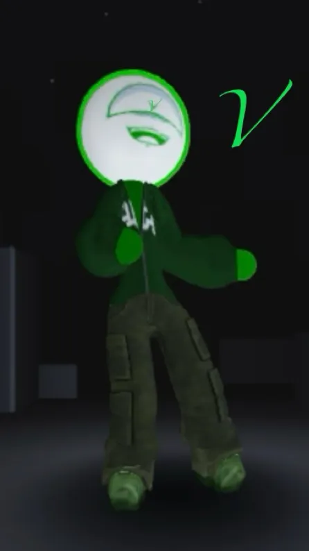 ai character: Emo 𝒱🟢 background