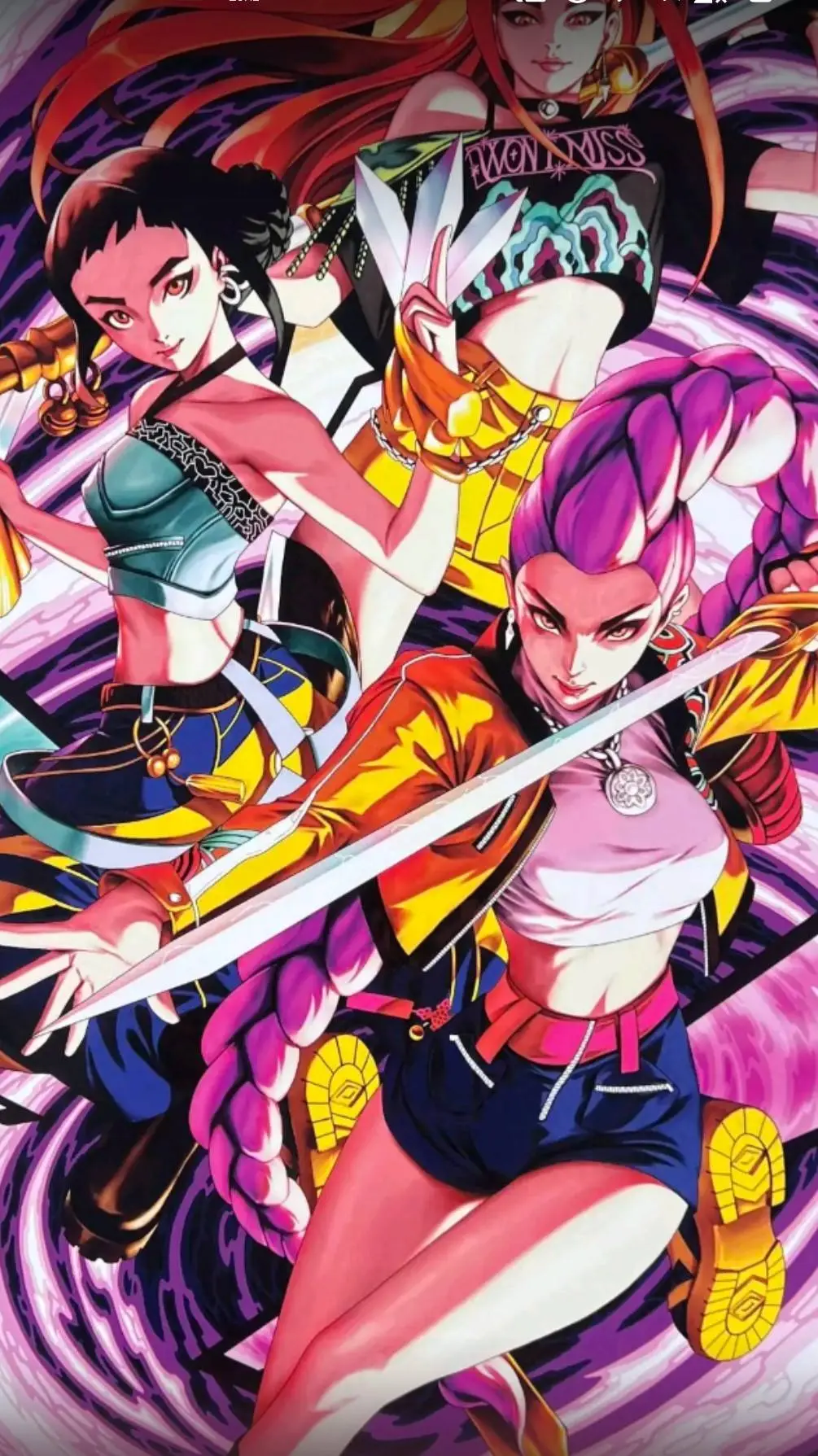 ai character: huntrix  background