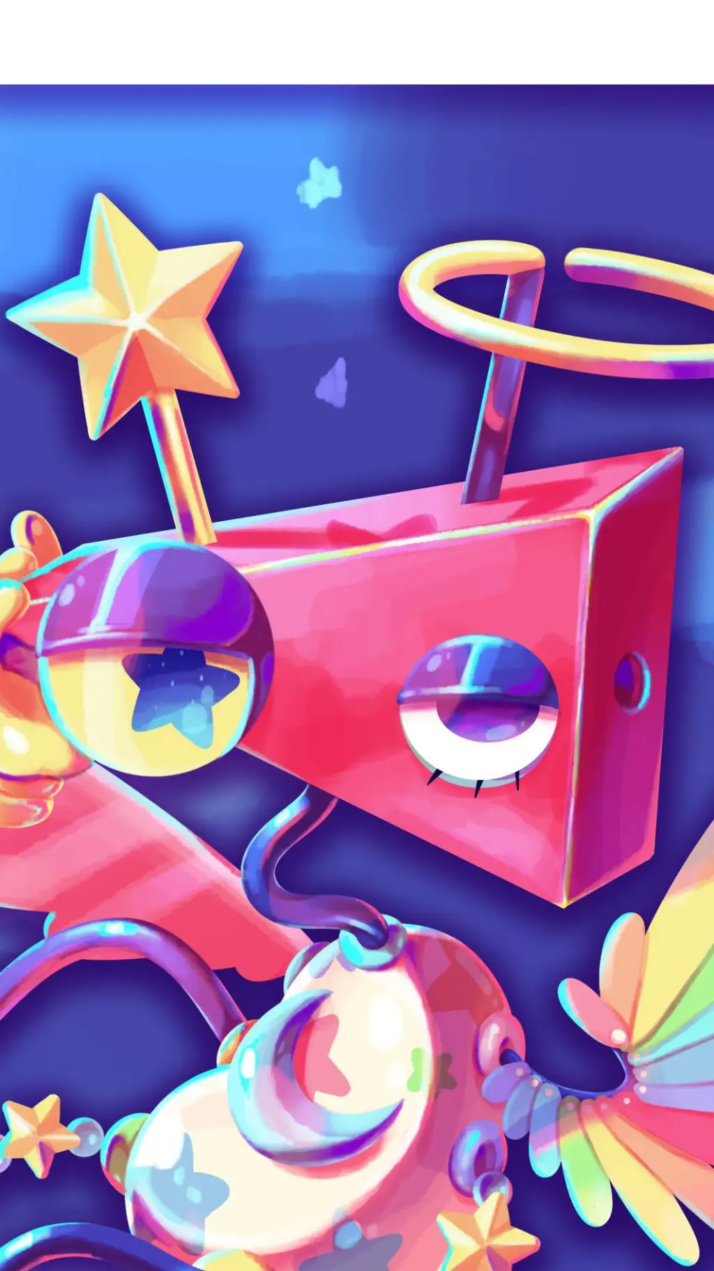 ai character: zooble circus background