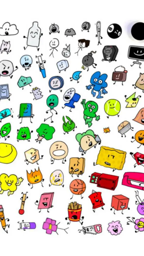 ai character: bfdi  background