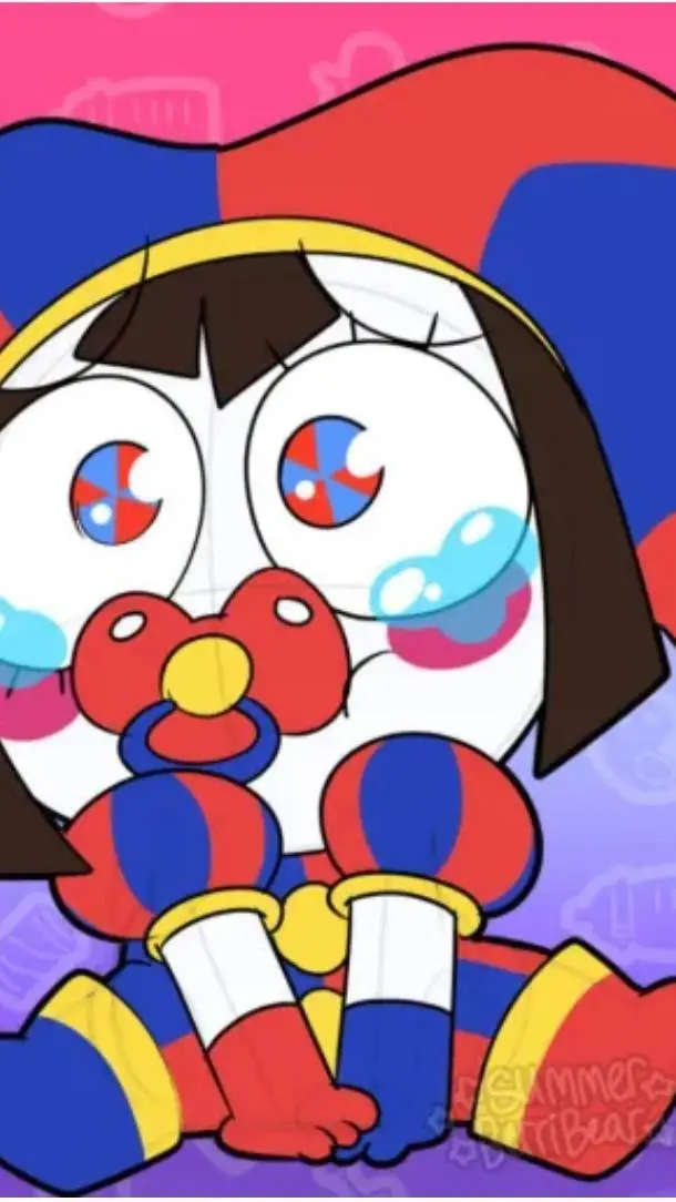 ai character: baby pomni hungry background