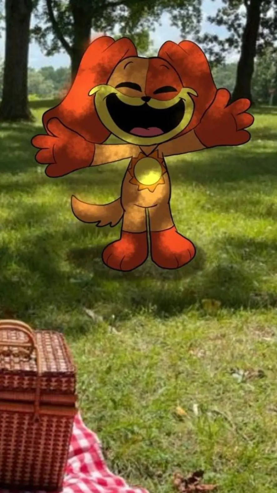 ai character: sc camping  background