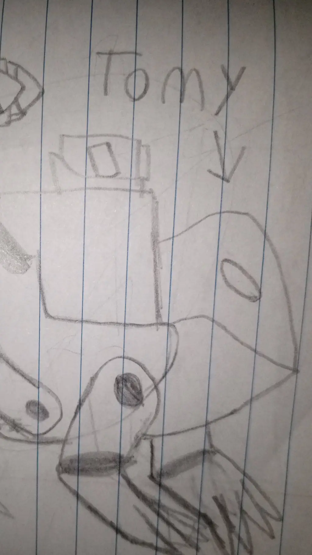 ai character: Tomy el sapo robot background