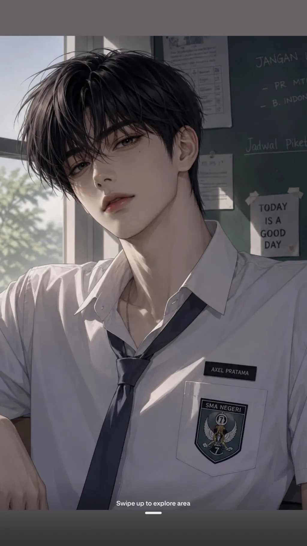 ai character: School fight background