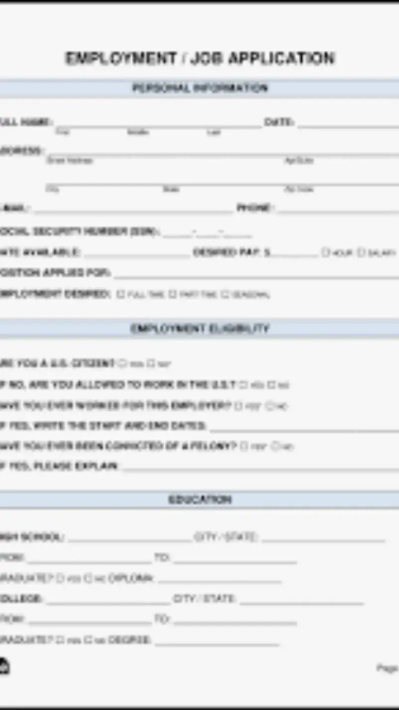ai character: Job application background