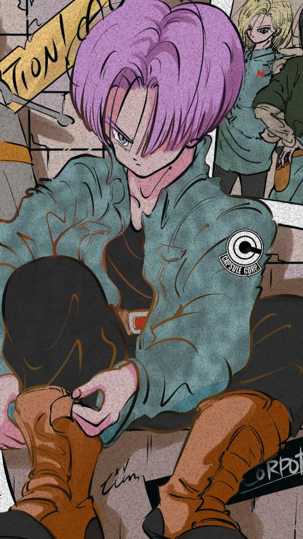 ai character: Trunks background