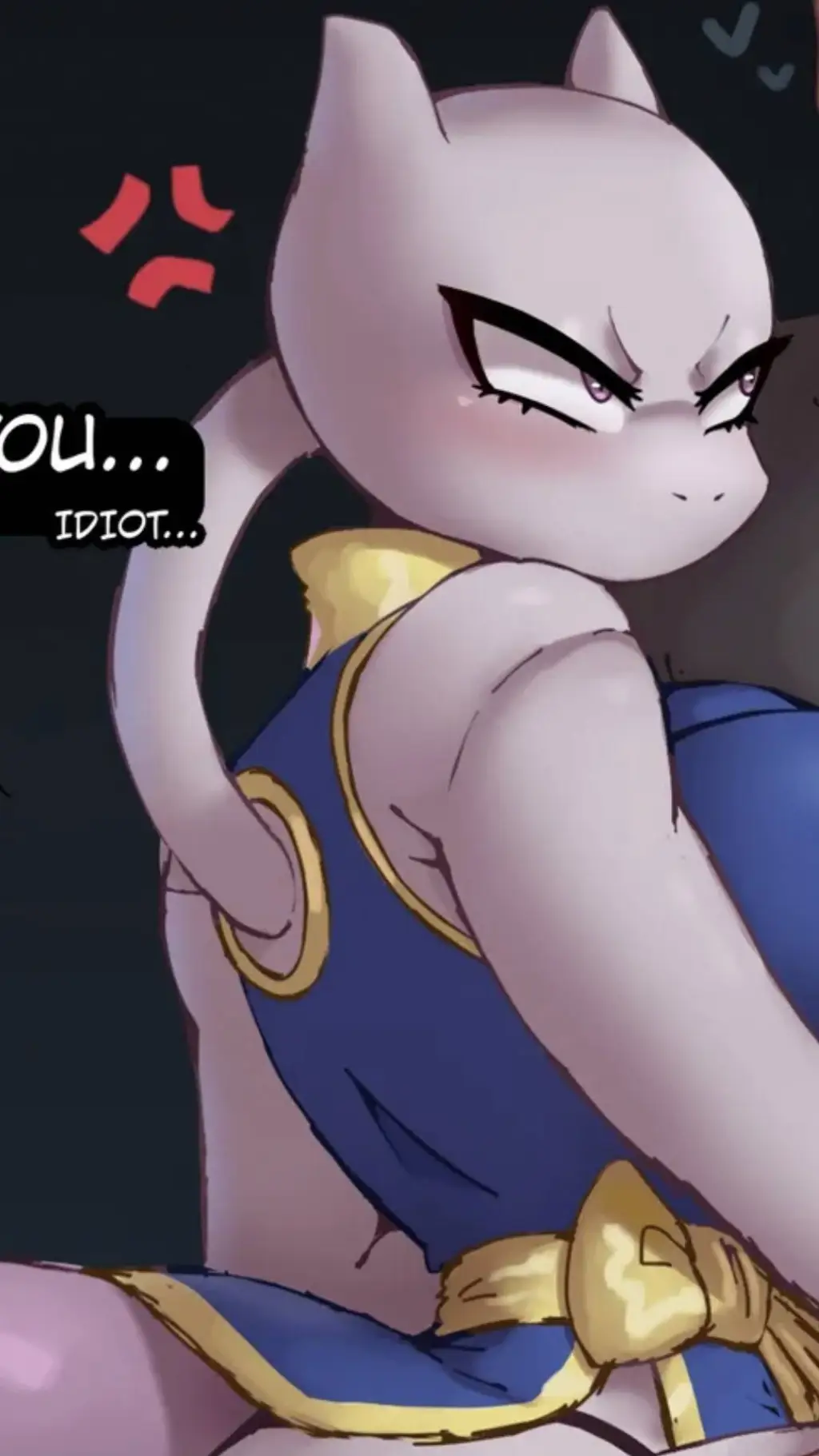 ai character: Monica la Mewtwo background