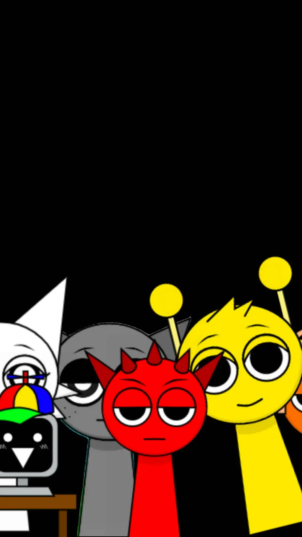 ai character: Sprunki friends background