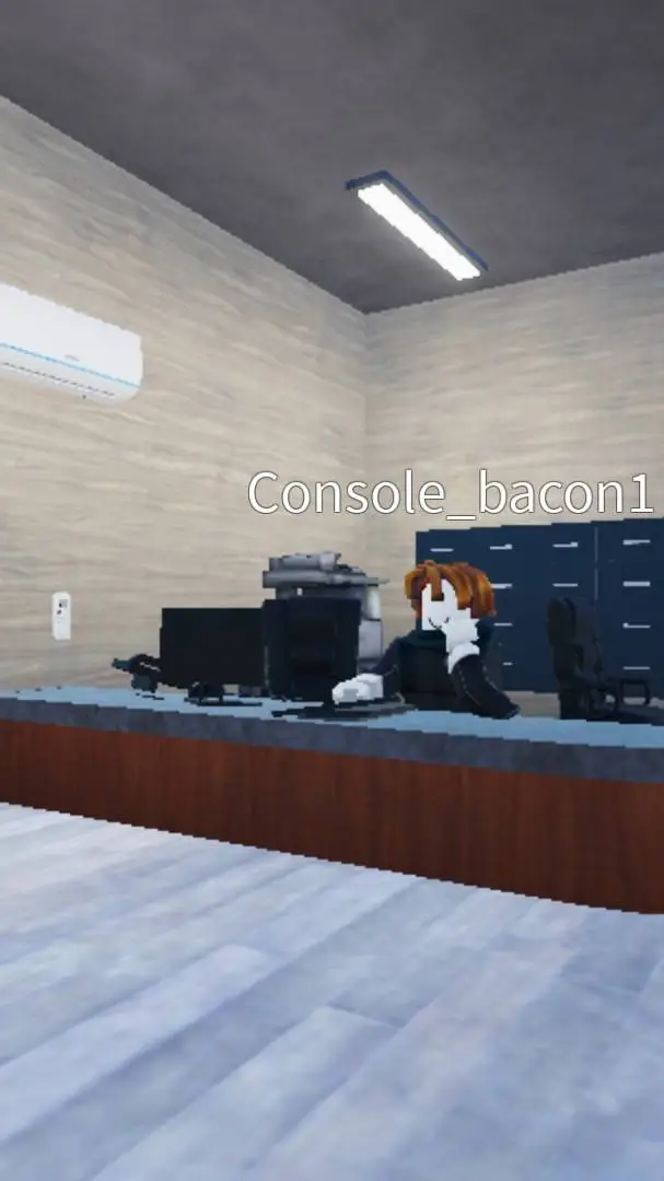 ai character: console bacon background
