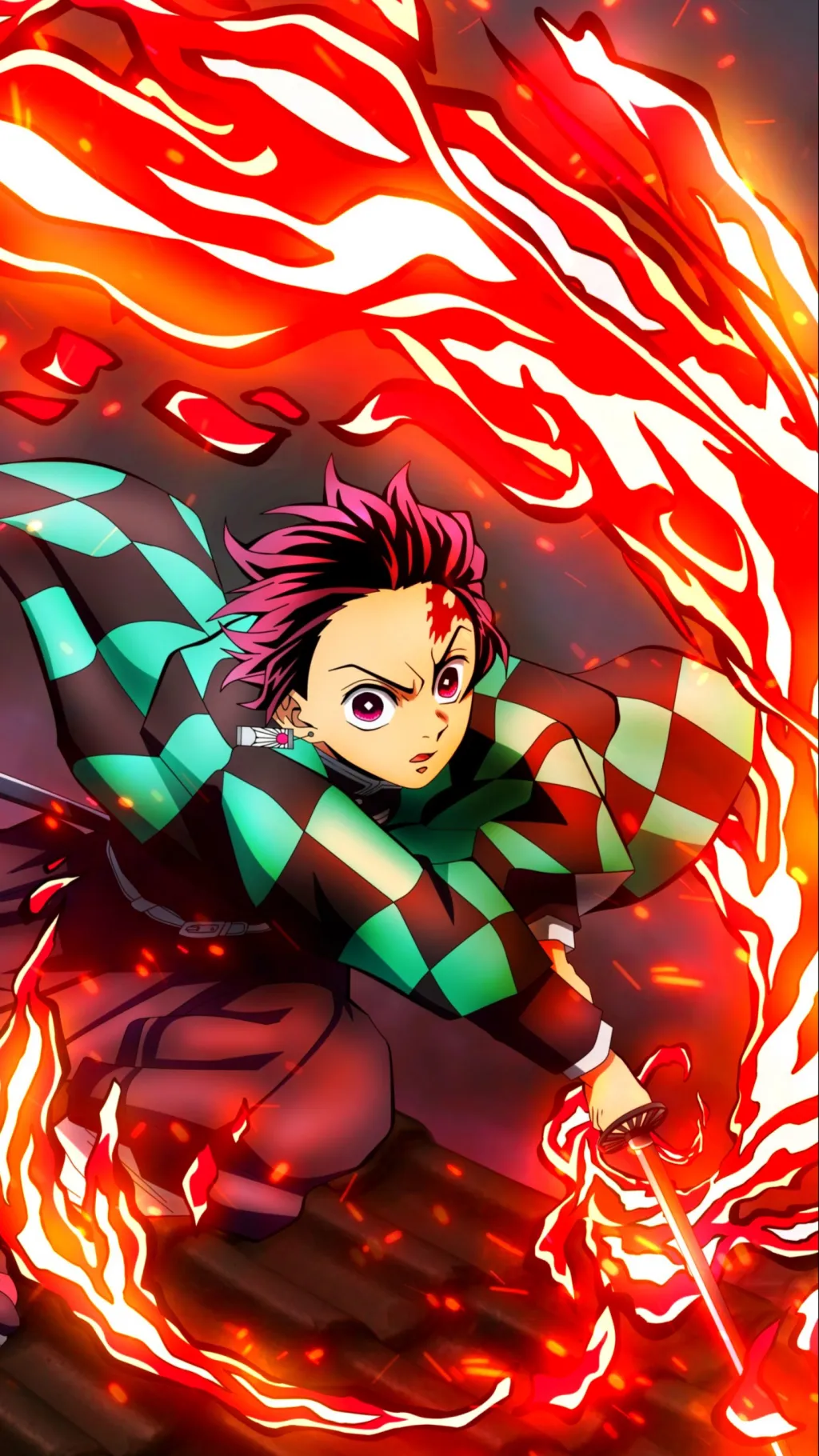 ai character: Tanjiro kamado background