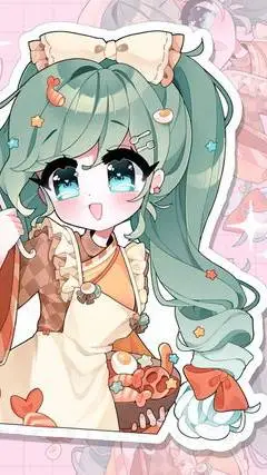 ai character: Kuromi y My melody background