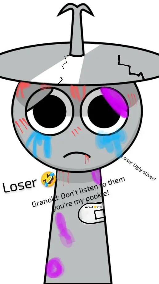 ai character: Sprunki hate clukr background