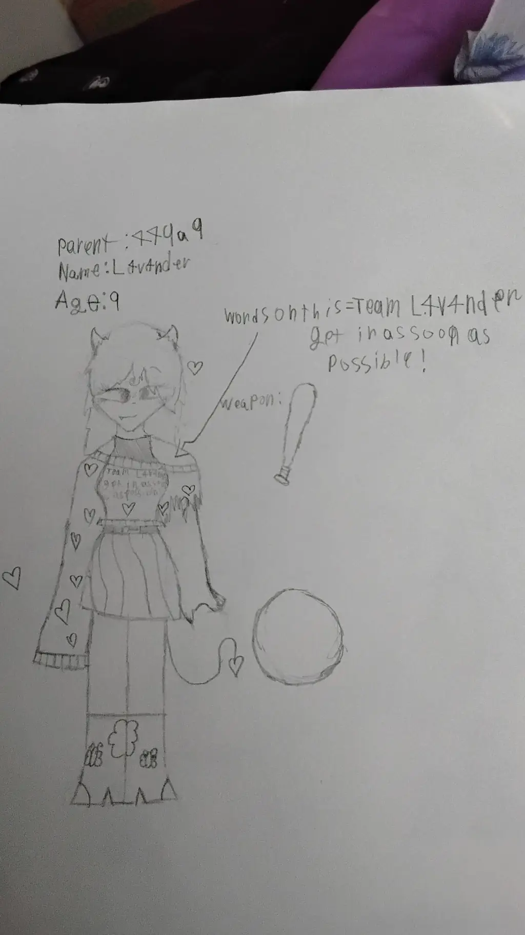 ai character: L4v4nder(4saken oc background