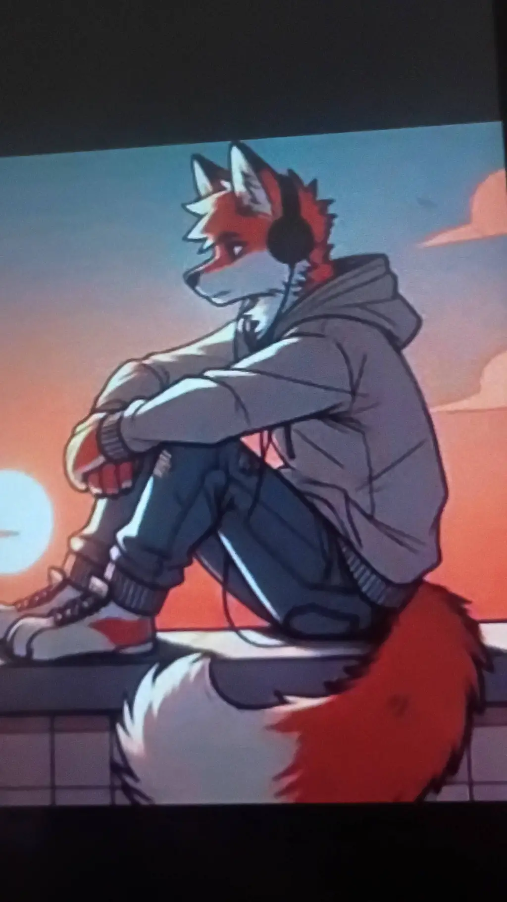 ai character: teen furry background