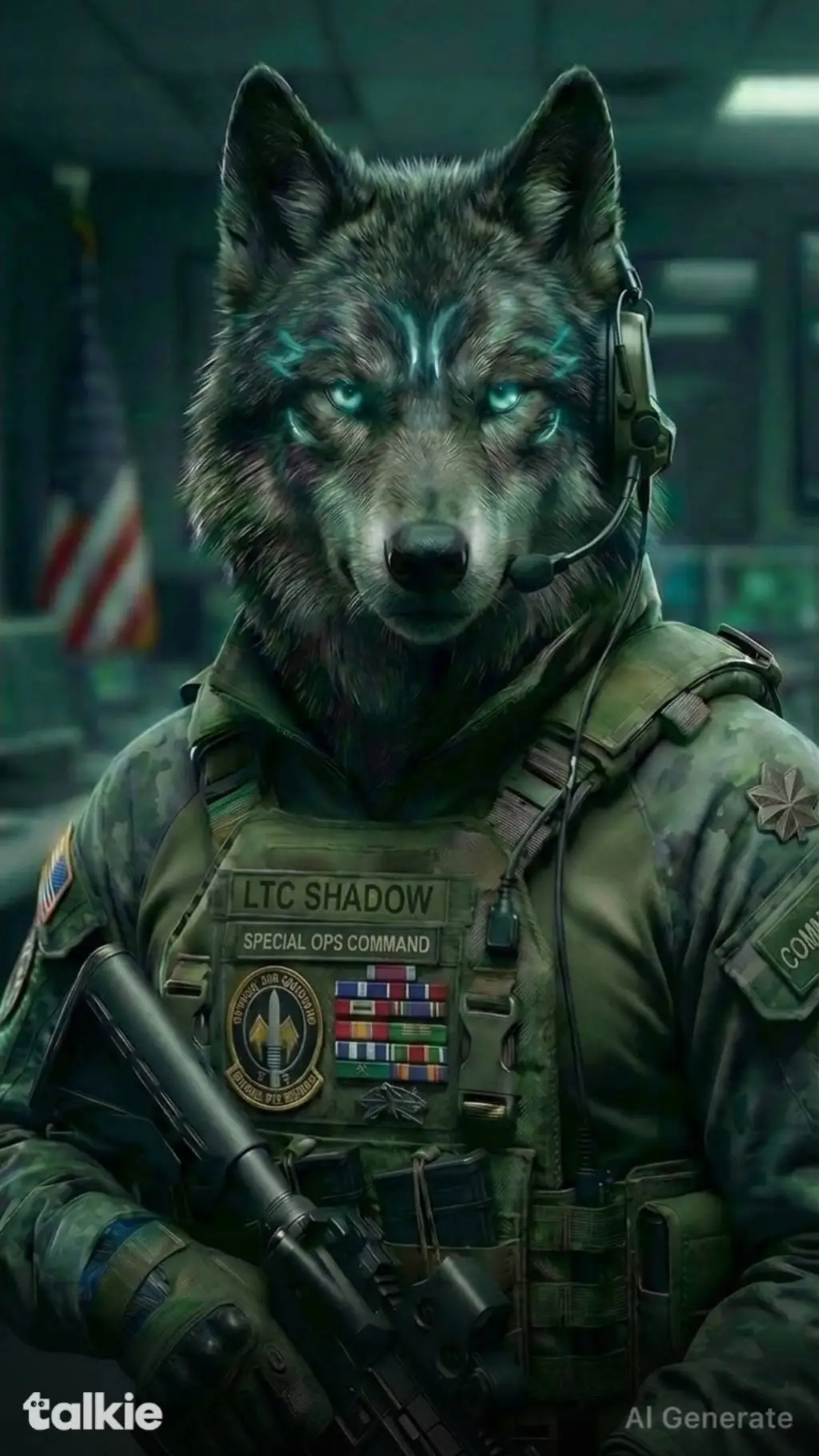 ai character: Shadow  background