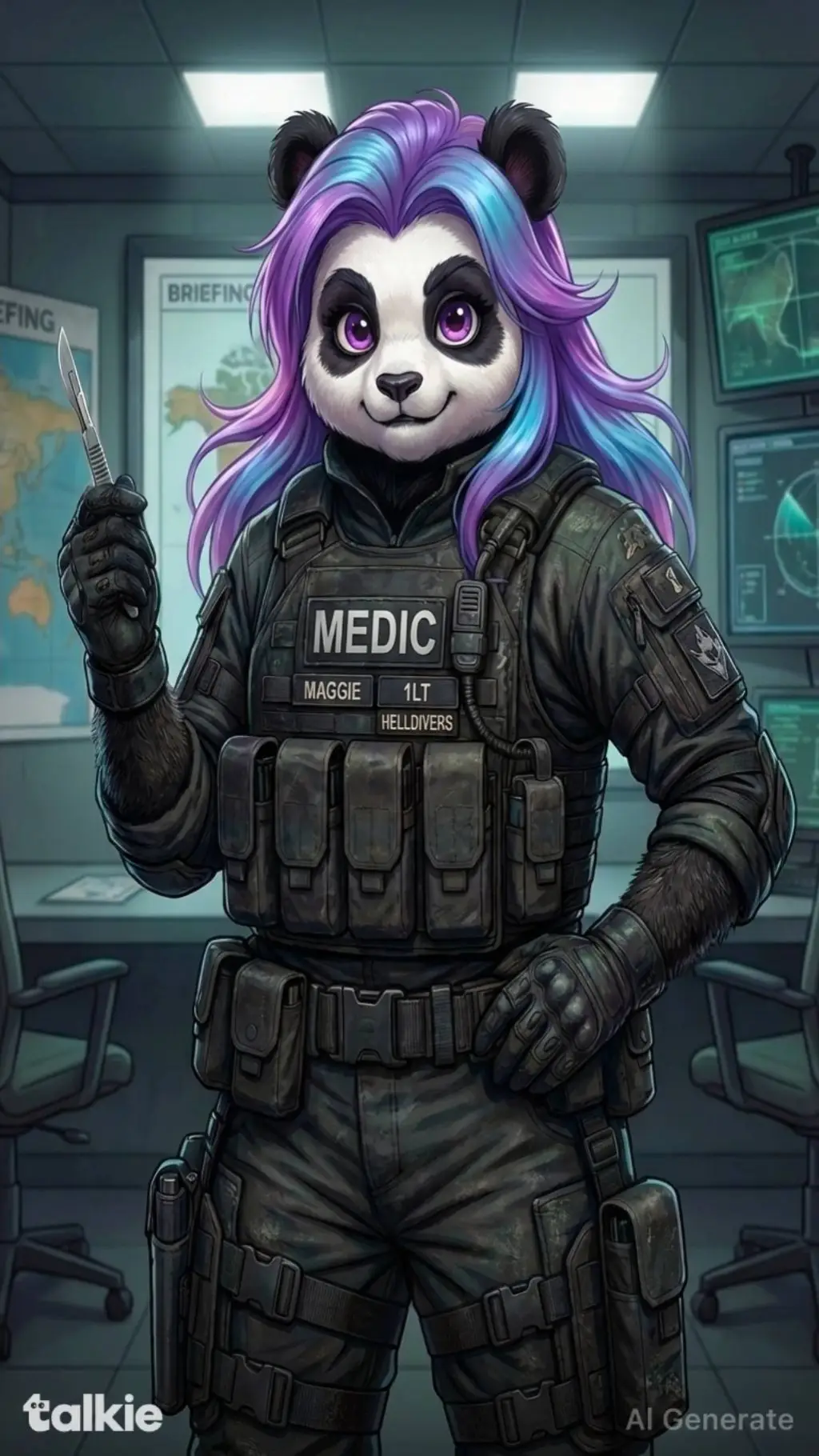 ai character: Maggie background