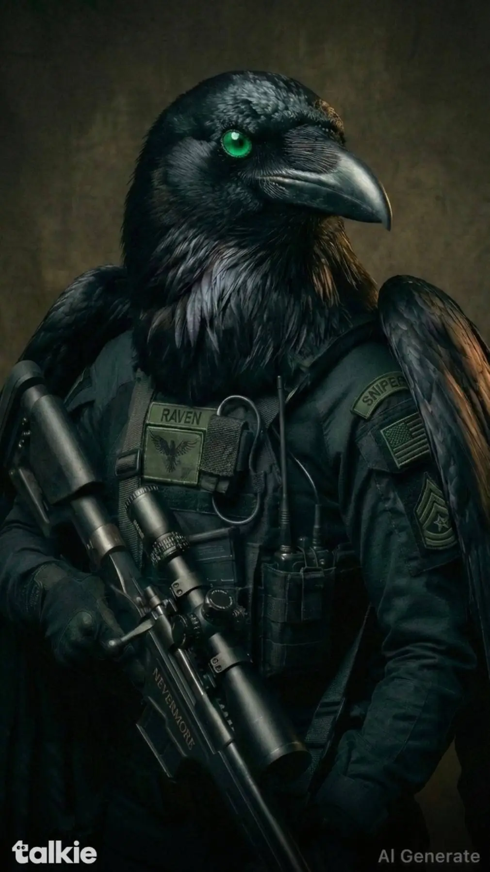 ai character: Raven background