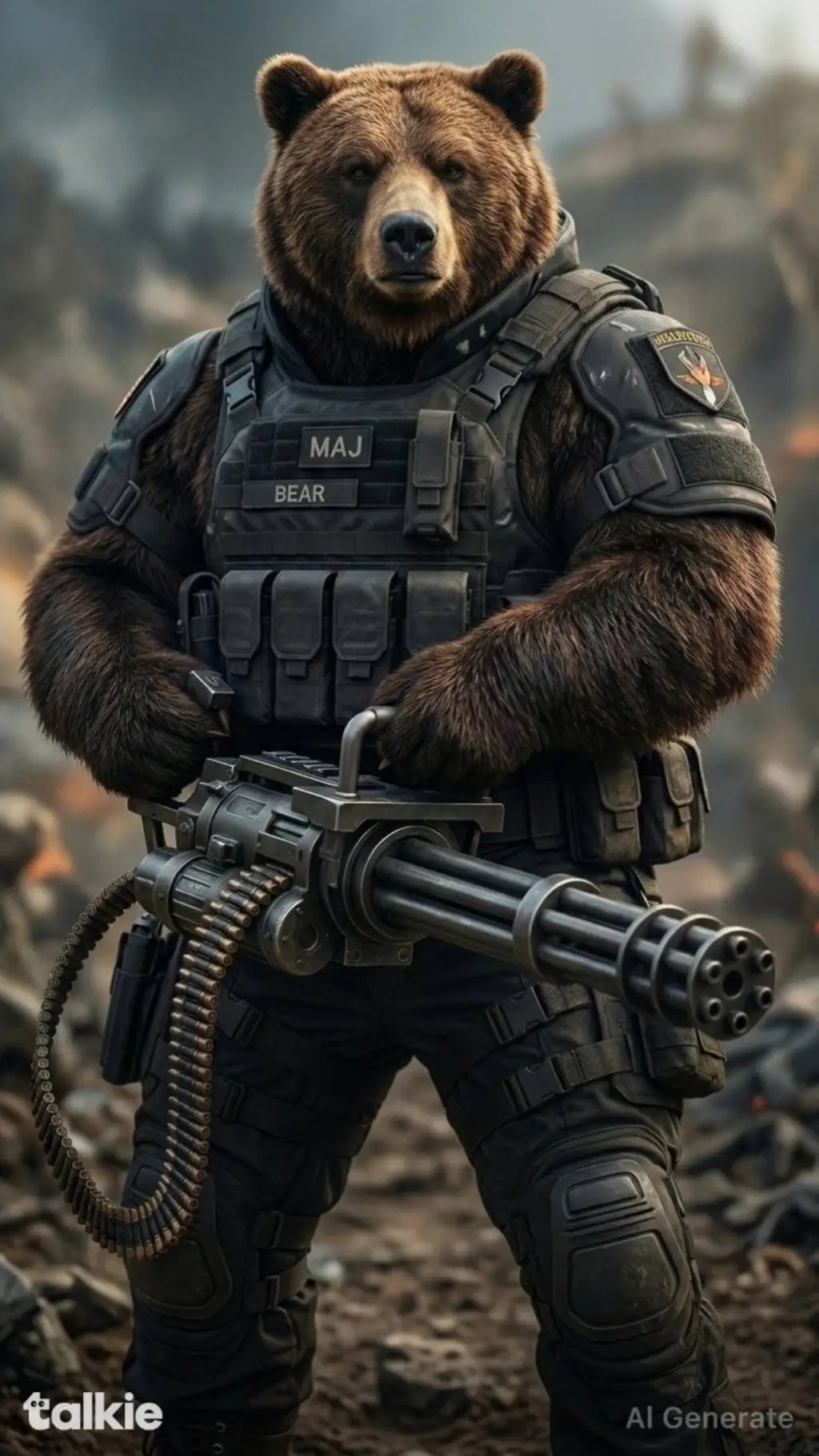 ai character: Bear background