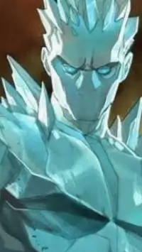 ai character: Frost the ice background