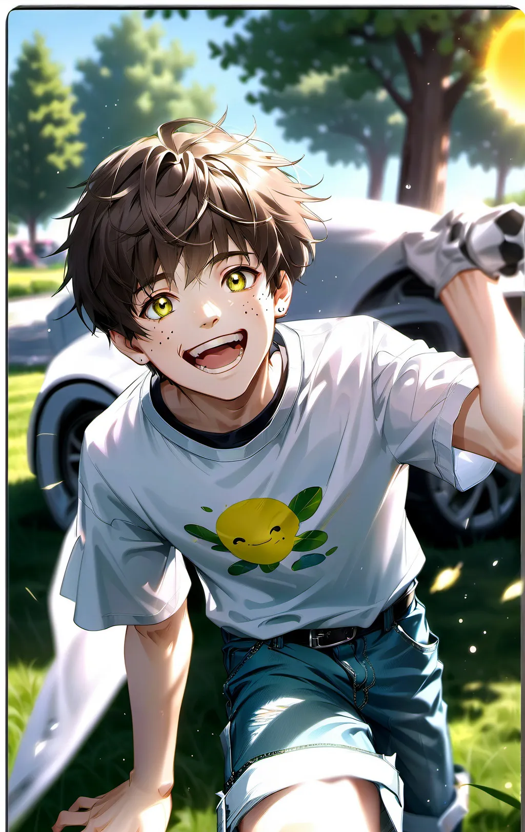 chat with ai character: A boy copy you