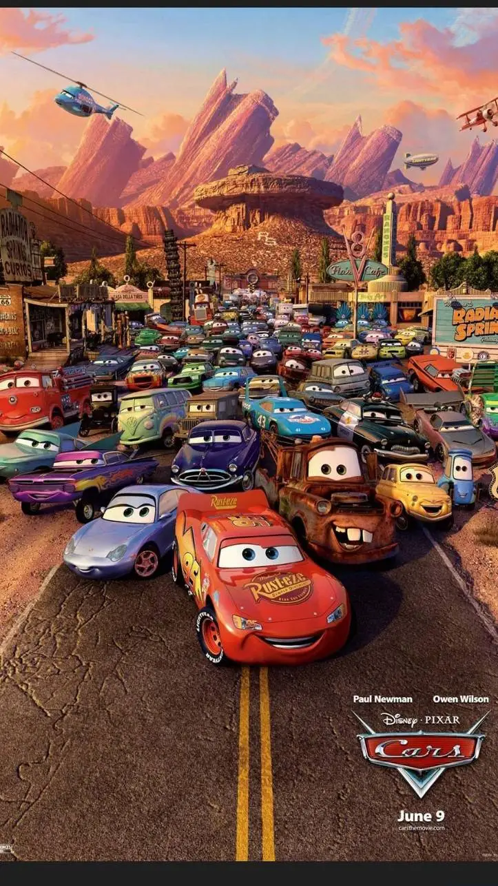 ai character: PIXAR CARS 3 background