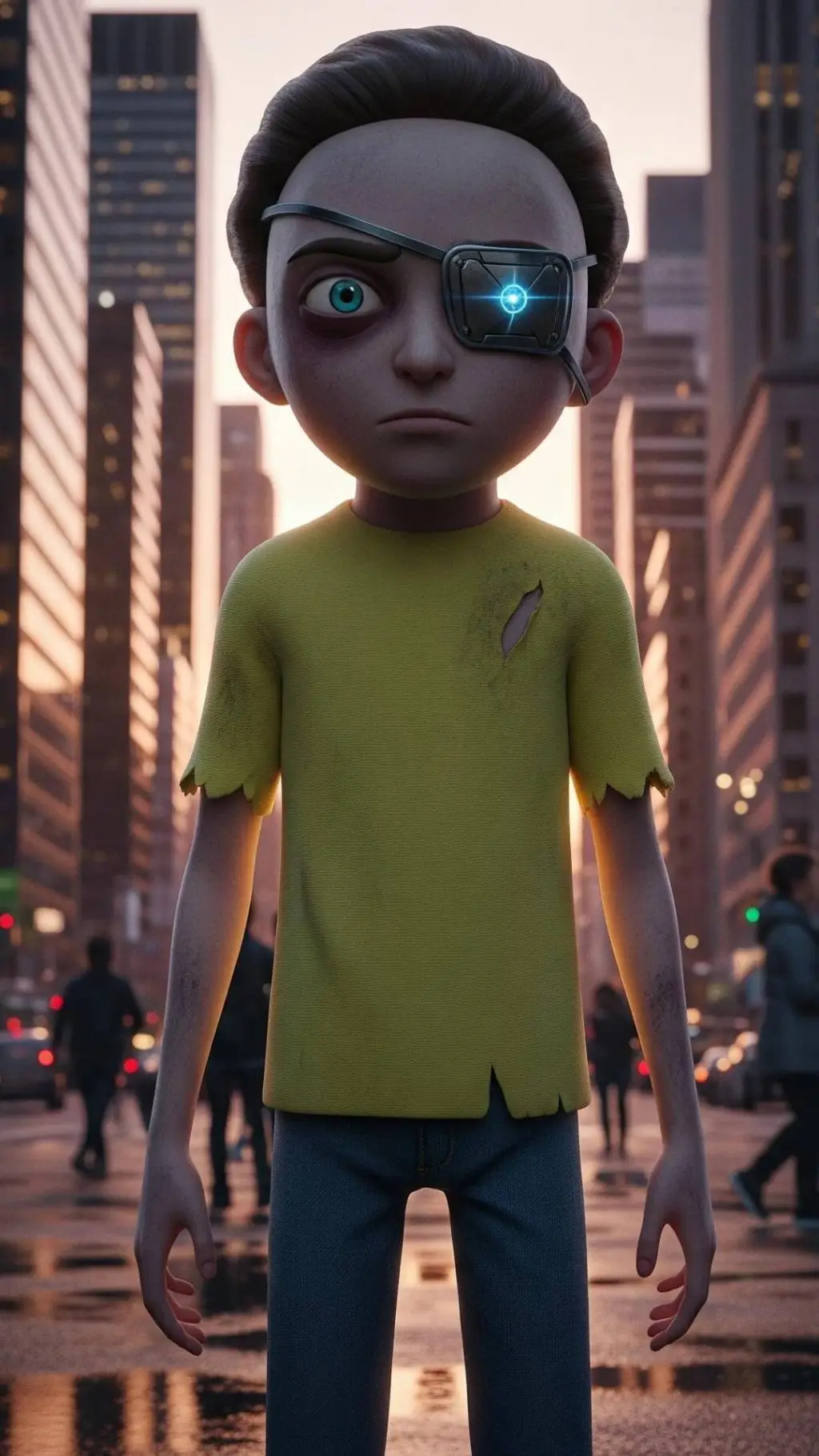 ai character: ai morty background