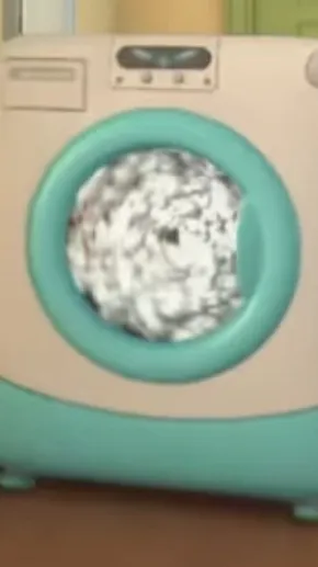 ai character: washing machine background