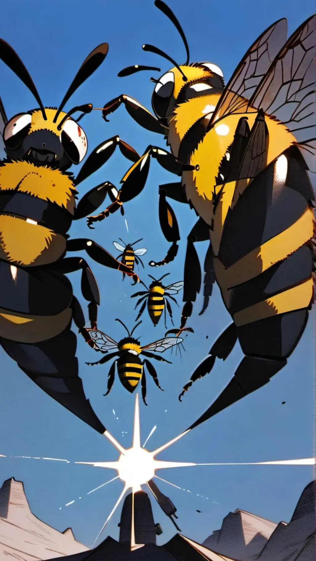 ai character: Queen bee:  background