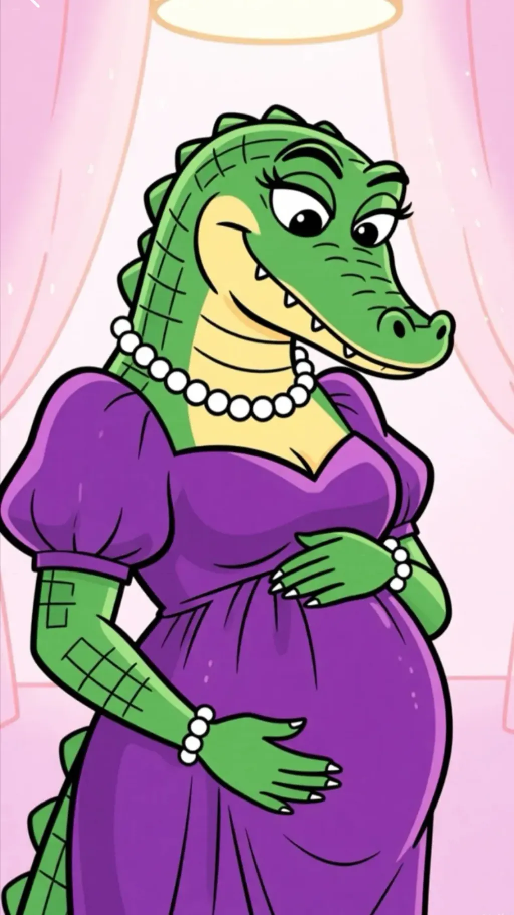 ai character: Madame Aligatora  background