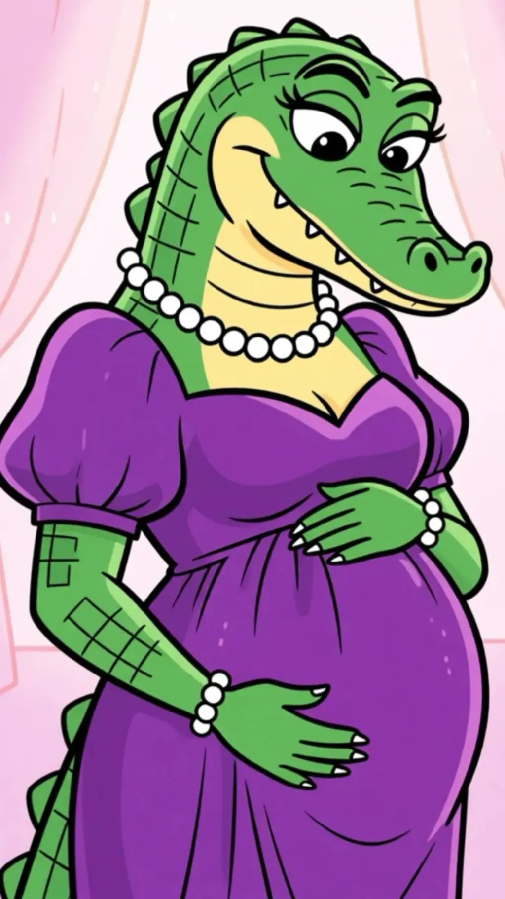 ai character: Madame Aligatora  background