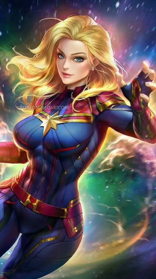 ai character: Captain Marvel background