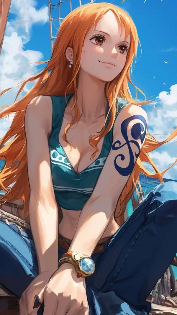 ai character: Nami [OP] background
