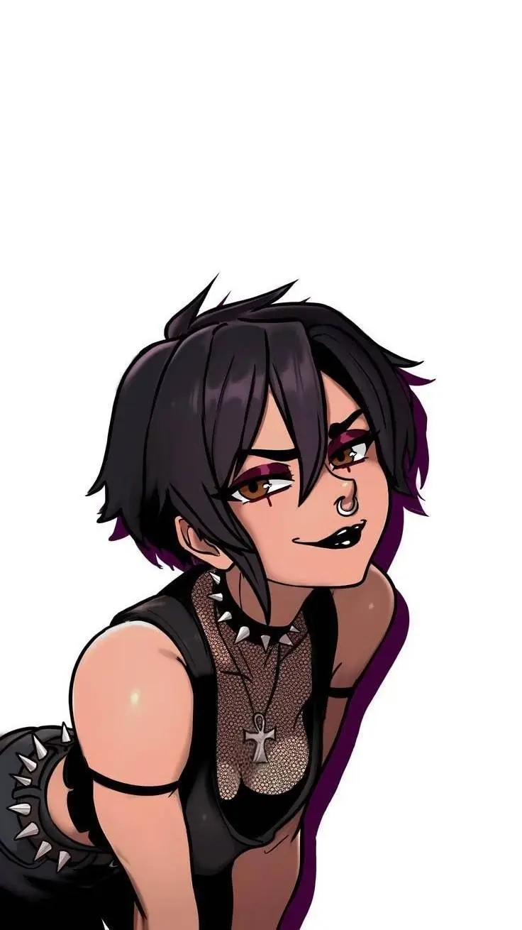 ai character: Goth Courtney background