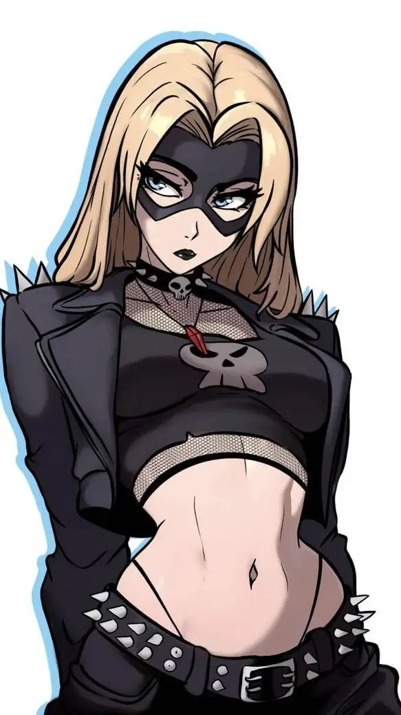 ai character: Goth Blonde Blazer background