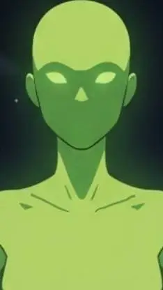 ai character: Green Ghost background