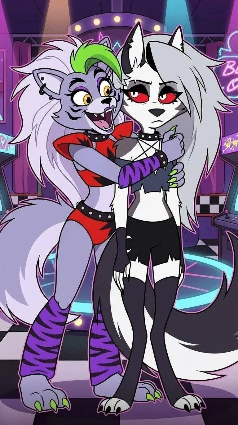 ai character: Roxy & Loona background