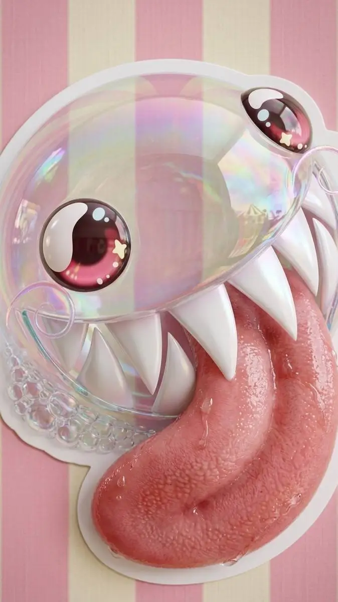 ai character: Bubble background