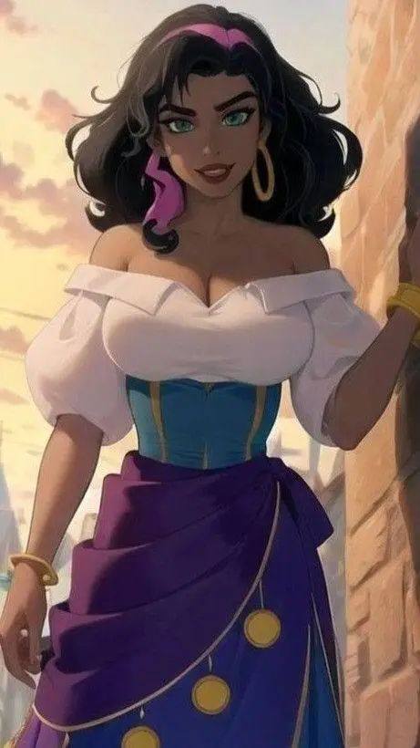 ai character:  Esmeralda background